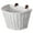 White, variant on Wicker Front Bike Basket with Faux Leather Straps