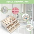 thumbnail image 6 of Colourtree Beige 3 Drawer Jewelry Holder Box Organizer, Jewelry Boxes & Organizers with Earring Organizer, 6 of 7