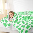 thumbnail image 4 of Homewish Lime Cartoon Bowknot Bedding Comforter Set for Kids, Princess Ribbon Style Twin Comforter Sets, Modern Cheetah Print Reversible Bedding Set, Microfiber Bedroom Decor, 2-Piece, 4 of 8