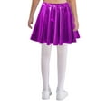 thumbnail image 2 of vastwit Kids Girls Shiny Metallic High Waist Pleated Skirt Athletic Jazz Hip Hop Dance Skater Skort Purple M, 2 of 7