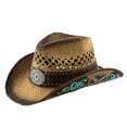 thumbnail image 3 of Classic Western Cowboy Hat for Men and Women, Shapeable Big Wide Brim Cowgirl Hat with Embroidery Halloween Accessory, 3 of 6