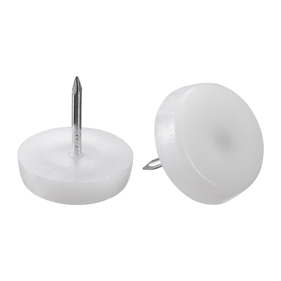 Furniture Feet Nail, Chair Table Leg Protector Pad 20mm White 60pcs
