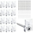 thumbnail image 1 of Ensemble de 20 Pinces pour Porte-Miroir, pour Pince de Miroir en Plastique Cristal Clair,, 1 of 9
