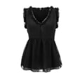 thumbnail image 5 of TAIAOJING T-shirt For Women Sleeveless V Neck Tops Summer Plus Size Loose Tunic Blouse Tops For Two Layer Chiffon Shirt Casual Tops, 5 of 5