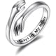 thumbnail image 1 of 925 Sterling Silver Hug Rings For Women I Love You Forever Hug Ring Adjustable Ring Jewelry Gift For Teen Girls Couples Hug Rings Handmade Silver Plat, 1 of 5