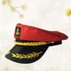 thumbnail image 3 of EeaseMX 1 gorro de capitán bordado para cosplay de adulto, estilo marinero (rojo), 3 of 7