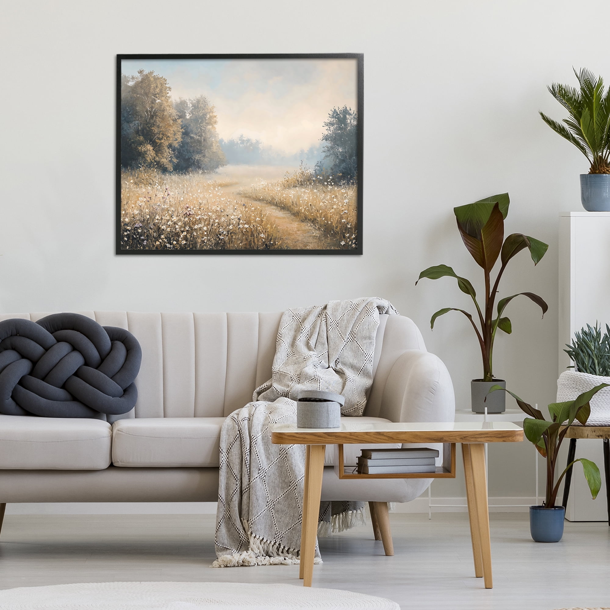Stupell Industries Wandering Wildflower Path at Dawn Black Framed Giclee Art, design by Creative Studio