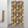 thumbnail image 2 of Brown Checker Sunflower Pattern Shower Curtain 36"x72" ,Bathroom Decorative Shower Curtains Set with 12 Hooks,Modern Waterproof Washable Shower Curtain, 2 of 6