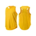 thumbnail image 4 of CVLIFE Débardeur d'Été pour Hommes Col Rond Sans Manches Évacuant L'Humidité Couleur Unie T-Shirt de Musculation Jaune L, 4 of 4
