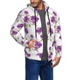 thumbnail image 2 of Naloa Orchids Flowers Men’s Hoodies, Zip up Hoodie, Sweatshirts,Hoodies for Men Sizes S-3XL-X-Large, 2 of 5