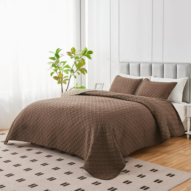 Juego de colchas de 3 piezas U-NICE HOME Full/Queen, 229 x 244 cm, reversible