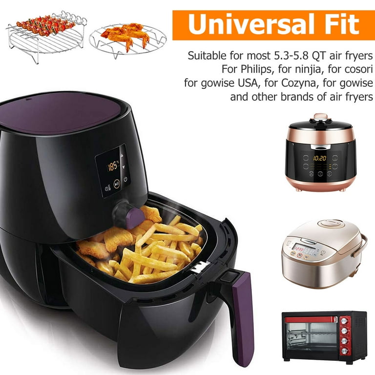Air Fryer Accessories,7inch Square Air Fryer Accessories,fit for Phillips  Ninja Cosori Gowise Nuwave Air Fryers and more,BPA Free, Nonstick Coating