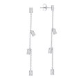thumbnail image 1 of Baguette Linear Earrings in Platinum, 1 of 1