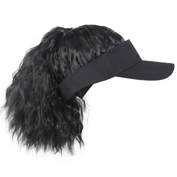 ROZYARD Fashionable Sun Hat Hairpiece Wigs Caps Integrated Coiled Curls for Women
