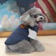 thumbnail image 4 of Chaleco acolchado Chaqueta para perro - Chaleco polar con cremallera cálida para perro DZ256 conjunto de dos piezas azul L, 4 of 5