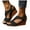 Black, variant on Womens Platform Wedge High Heels Dress Sandals Boho Summer Beach Peep Toe Chunky Heeled Dressy Sandals Ladies