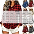 thumbnail image 2 of Dpjklzsn Women's Plaid Button Down Shirt, Long Sleeve Collared Flannel-Style Blouse for Casual Everyday Outfits, 2 of 8