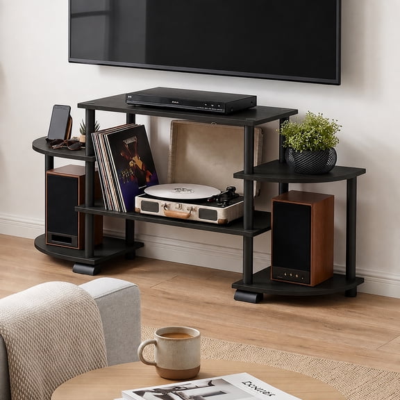 Furinno Turn-N-Tube TV Stand for TV up to 37 , Black