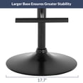 thumbnail image 4 of BELLEZE Set of (4) Contemporary Tufted Upholstered Swivel Hydraulic Adjustable Height Walnut Bar Stool, Black, 4 of 7