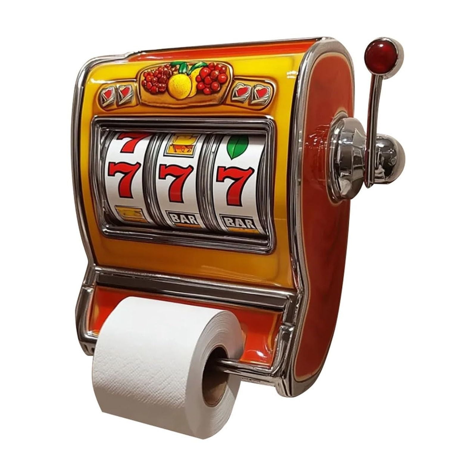 Novelty Slot Machine Toilet Paper Holder Funny Bathroom Decor Resin Tissue Holder for Wall Mount Bathroom Decoration