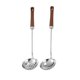 thumbnail image 2 of Fiudx Juego de Cucharas de Acero Inoxidable, Cuchara Sopera Duradera, Elegante Cucharón Ranurado, Diseño Resistente Al Calor, Versátil para Cocinar y Servir, Esencial para Chefs Caseros, Acabado de P, 2 of 6