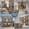 thumbnail image 5 of Farmhouse Brown Outdoor Curtains for Patio Waterproof,Windproof Privacy Curtains with Weighted Bottom,Rustic Wooden Historical Barn Door Plank Outside Drapes for Picnic Garage Yard 54"x108" 2 Panel, 5 of 8