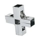 thumbnail image 5 of Conector de abrazadera para tubo cuadrado de 1" x 1" Instale fácilmente aleación de aluminio resistente Forma de cruz plateada, 5 of 8