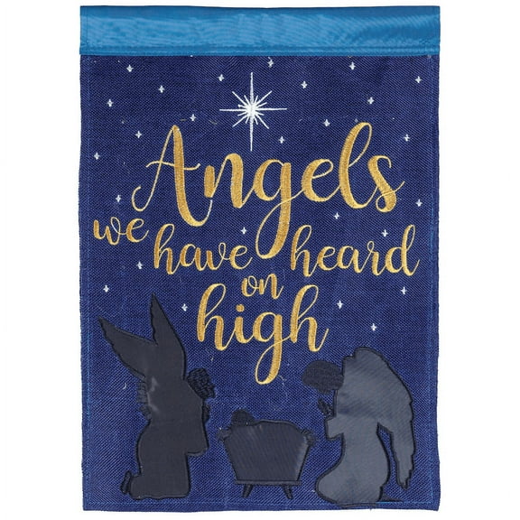 Magnolia Gardens M011695 13 x 18 in. Angels We Have Heard Burlap Garden Flag