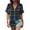 A Multicolor, variant on Plaid Shirts for Women Short Sleeve Button Down Shirt Casual Classic with Pocket Smocked Shirts Womens Summer Tops