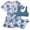 Blue, variant on BOBOGOJP Girls Swimsuit 3 Piece Tropical Print Bikini Set Criss Cross Bathing Suit with Drawstring Quick Dry Cover Up 7-16Y Blue for Size 11-12 Years