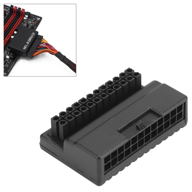 ATX 24PIN Adaptador de 90 Grados, Base de Placa 24 Adaptador de Pines sen Pérdidas Transmisión de 24 pin Huven
