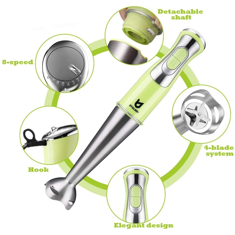 Immersion Hand Blender, UTALENT 5-in-1 8-Speed Stick Blender with 500m –  Reliable Store