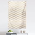 thumbnail image 1 of Art Deco Tapestry, Repetitive Swirly Design Nostalgic Look Vintage Angle Minimal Ornament, Fabric Wall Hanging Decor for Bedroom Living Room Dorm, 5 Sizes, Pale Brown and White, by Ambesonne, 1 of 1
