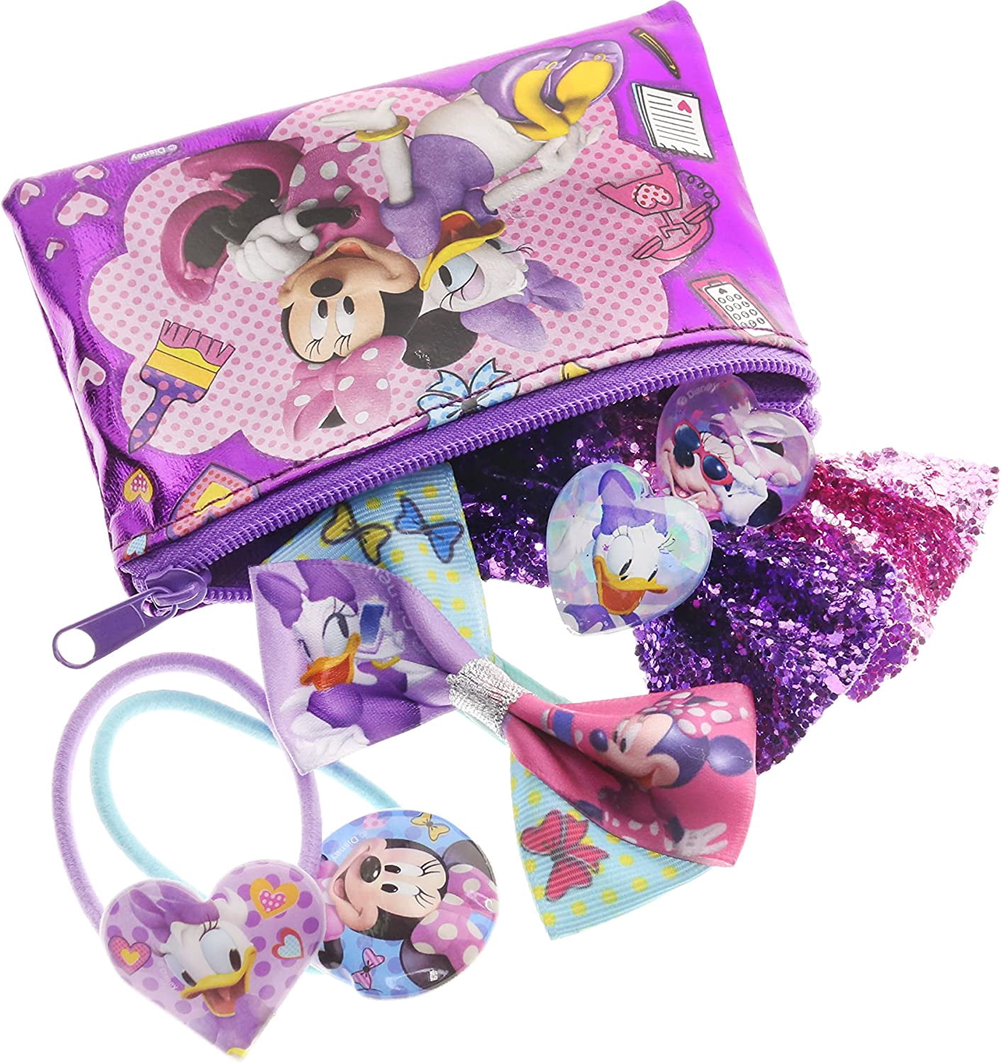 Minnie Mouse Brush & Hair Accessories by Disney, 7 Piece Set for Kids