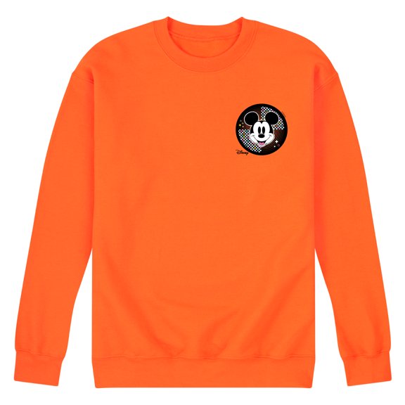Disney - Mickey & Friends - Mickey Face Only - Retro Vinyl - Men's Crew Neck Fleece Pullover