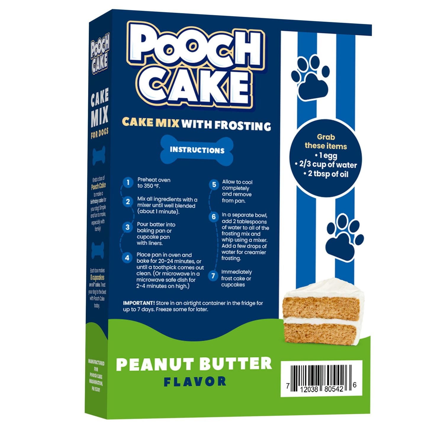 Pooch Cake Basic Starter Pack Plus - Peanut Butter Cake Mix and Birthday Cake Ice Cream Mix