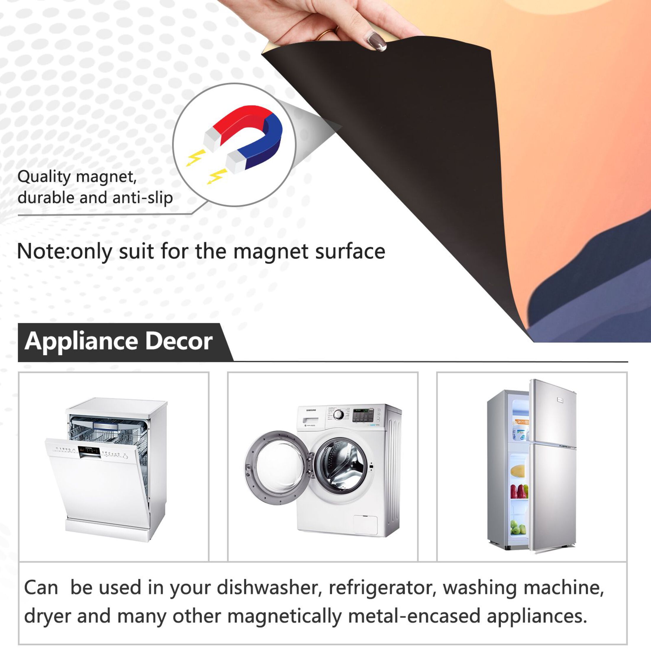 Dishwasher Magnetic Sticker 23x26 Inch Refrigerator Magnetic Sticker Washing Machine Magnetic Sticker Kitchen Panel Magnetic Sticker Home Decor Beautiful River Sunset