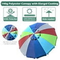 thumbnail image 3 of 5.2' Rainbow Beach Umbrella Sunshade with Tilt Sand Anchor UV Protection Outdoor, 3 of 10