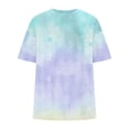 thumbnail image 2 of Jalioing Women's Plus Size Shirt Fashion Loose Tie-Dye Short Sleeve Crew Neck Tee Shirt Oversized Summer Trendy Tops, 2 of 4