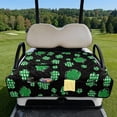 thumbnail image 2 of Whosucclay Golf Cart Accessory for Club Car EZGO Yamaha Carts, 4 Storage Pockets Golf Cart Seat Cushion Cover Golf Cart Seat Towel, Clover Pattern, 2 of 9