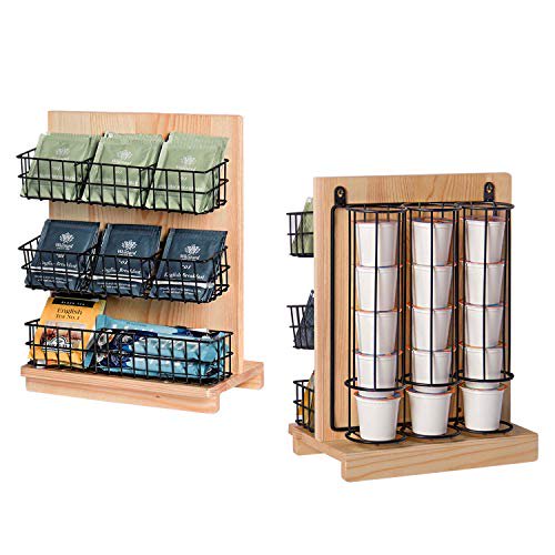 Tea Coffee Condiment Organizer,DIY Wall Mounted Tea Bag Condiment