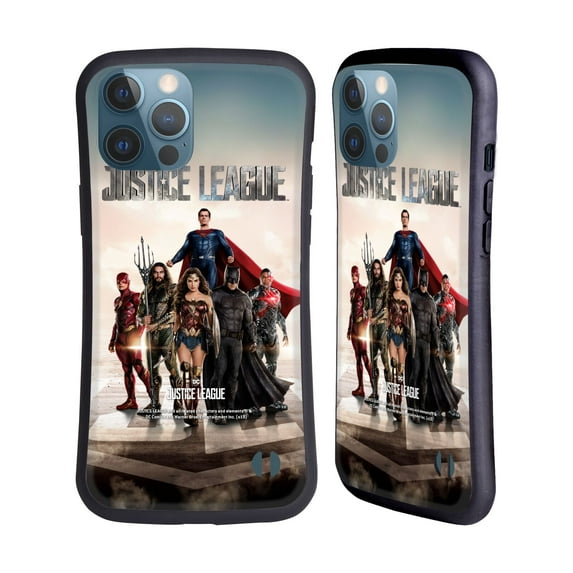 Head Case Designs Officially Licensed Justice League Movie Character Posters Group Hybrid Case Compatible with Apple iPhone 13 Pro Max