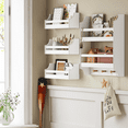 thumbnail image 2 of STAROUS 2-Tier Hanging Bookshelves for Wall Decor and Storage Floating Nursery Book Shelves with Hooks, Wall Mounted Baby Book Shelf, 2 of 6