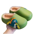 thumbnail image 6 of Fesfesfes Kids Unisex Plush Slippers Closed Toe Warm Fleece Cartoon Dinosaur Home Shoes Toddler Boys Girls Cute Cozy Non-slip Indoor Winter Daily Wear, 6 of 9