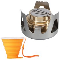 ISOP Camping Stove & Travel Mug Set - Mini Portable Stove Travel Coffee Mug