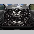 thumbnail image 4 of Pzuqiu Glitter Butterfly Car Seat Covers Full Set Front and Rear Seat Cover Set Easy to Install Car Seat Protector Breathable Full Wrapping Edge Seat Covers for Cars Truck Universal Fit Set,Black, 4 of 7
