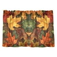 thumbnail image 7 of Yayeee Kitchen Curtains Tier Pair Light Filtering 27"x36" Rod Pocket Short Cafe Window Panel, Colorful Autumn Leaves, 7 of 7
