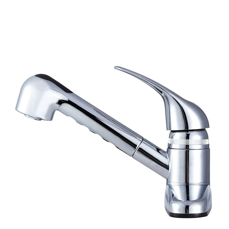 Dura Faucet DF-PK100-CP Chrome Single Lever Pull-Out Kitchen Faucet Dura Faucet DF-PK100-CP Chrome Single Lever Pull-Out Kitchen Faucet