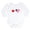 Cloud White, variant on CafePress - Canadian American Hearts Body Suit - Long Sleeve Cotton Baby Bodysuit