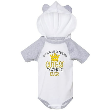 

Inktastic Officially Crowned Cutest Nephew Ever gold crown Gift Baby Boy Bodysuit